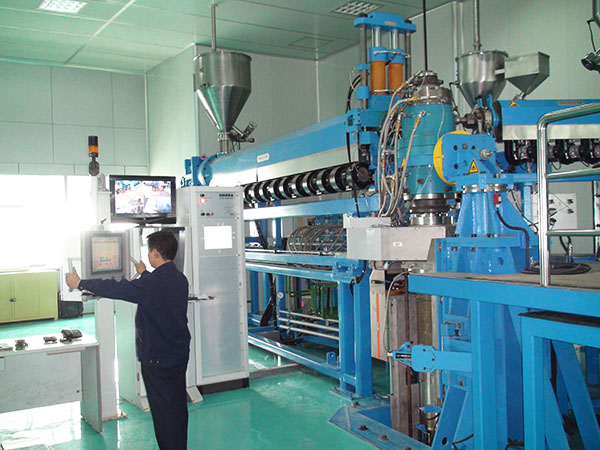 German Troester 500KV production line primary machine control room.